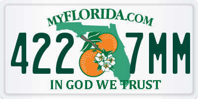 FL license plate 4227MM