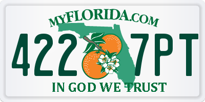 FL license plate 4227PT