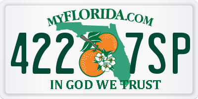 FL license plate 4227SP