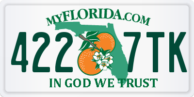 FL license plate 4227TK