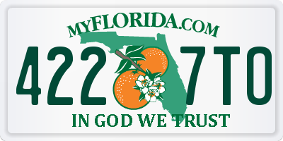 FL license plate 4227TO