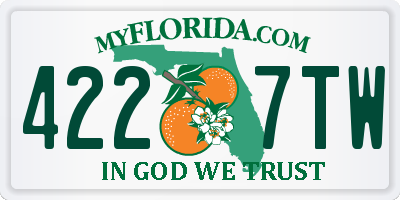 FL license plate 4227TW
