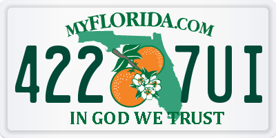 FL license plate 4227UI