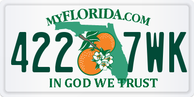 FL license plate 4227WK