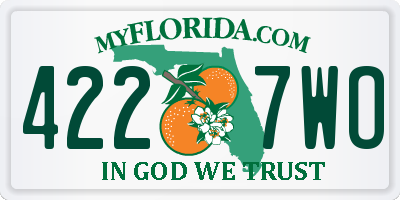 FL license plate 4227WO