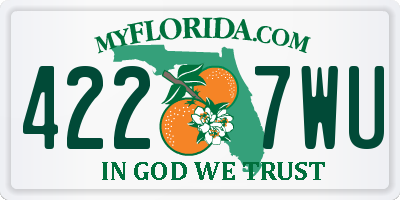FL license plate 4227WU
