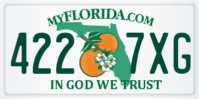 FL license plate 4227XG