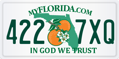 FL license plate 4227XQ