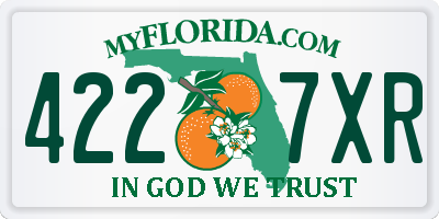 FL license plate 4227XR