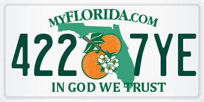 FL license plate 4227YE