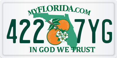 FL license plate 4227YG