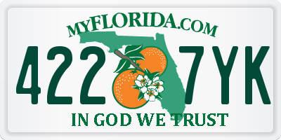 FL license plate 4227YK
