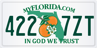 FL license plate 4227ZT