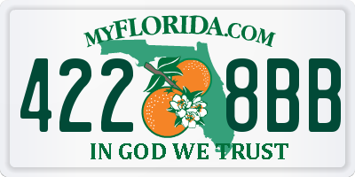 FL license plate 4228BB
