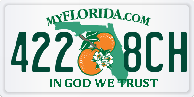 FL license plate 4228CH