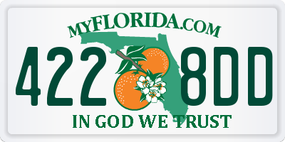 FL license plate 4228DD