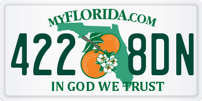 FL license plate 4228DN