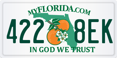 FL license plate 4228EK