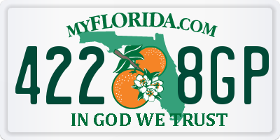 FL license plate 4228GP