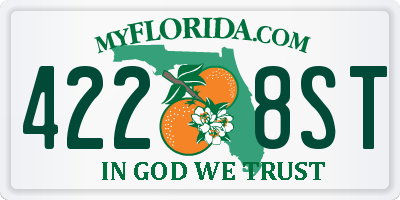 FL license plate 4228ST