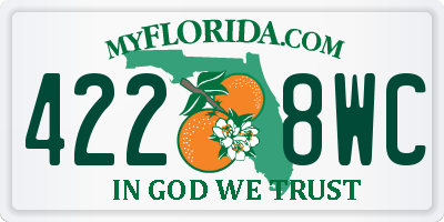 FL license plate 4228WC