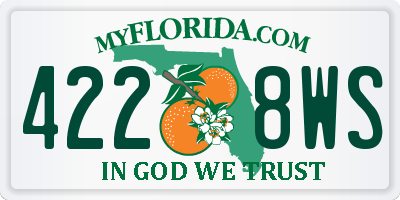 FL license plate 4228WS