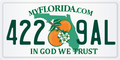FL license plate 4229AL