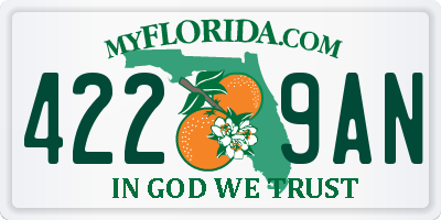 FL license plate 4229AN