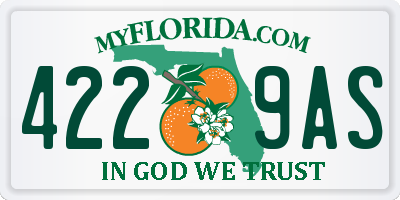 FL license plate 4229AS