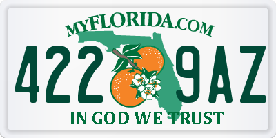 FL license plate 4229AZ