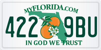 FL license plate 4229BU
