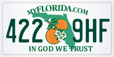 FL license plate 4229HF
