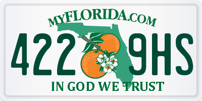 FL license plate 4229HS