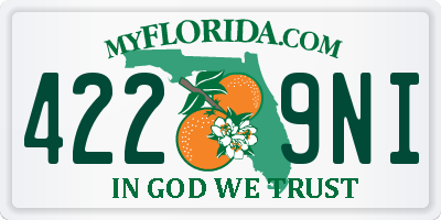 FL license plate 4229NI