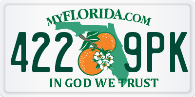 FL license plate 4229PK