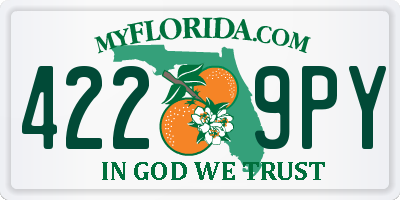 FL license plate 4229PY