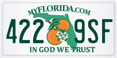 FL license plate 4229SF