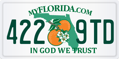 FL license plate 4229TD