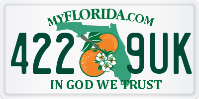 FL license plate 4229UK