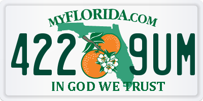 FL license plate 4229UM