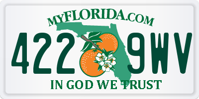 FL license plate 4229WV