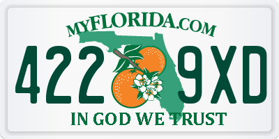 FL license plate 4229XD