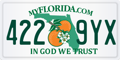 FL license plate 4229YX