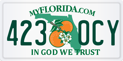 FL license plate 4230CY