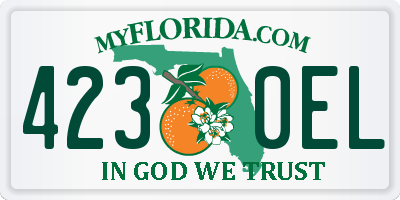 FL license plate 4230EL