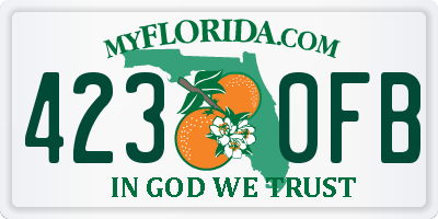 FL license plate 4230FB