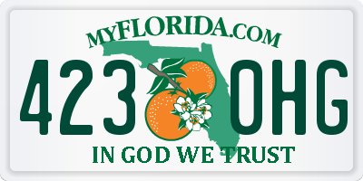 FL license plate 4230HG