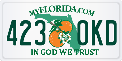 FL license plate 4230KD