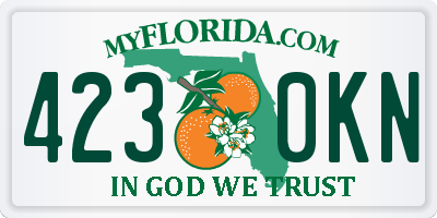FL license plate 4230KN