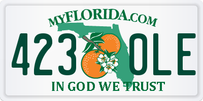 FL license plate 4230LE
